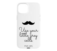 Custodia per iPhone 15 Plus Usa le tue piccole cellule grigie mon ami Poirot citazioni