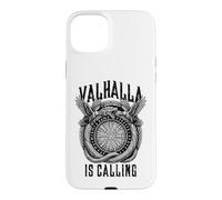 Custodia per iPhone 15 Plus Valhalla chiama corvi della bussola delle rune vichinghe