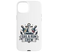 Custodia per iPhone 15 Plus Vela e Rum Crew Divertente Sailing Captain Sailor