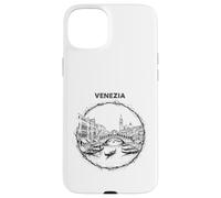 Custodia per iPhone 15 Plus Venezia Italia Schizzo Rialto Ponte Gondola Art
