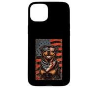Custodia per iPhone 15 Plus Veterans Day USA American Flag Rottweiler