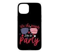 Custodia per iPhone 15 Plus Vintage American Flag 4th July We The People Like To Party