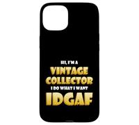 Custodia per iPhone 15 Plus Vintage Collector IDGAF Cute Vintage Items Decor Collections