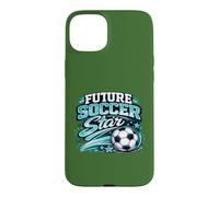 Custodia per iPhone 15 Plus Vintage Futuro Calcio Star Retro Gioventù Gioca Giornata Gioco