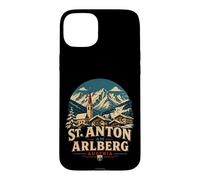 Custodia per iPhone 15 Plus Vintage St. Anton am Arlberg Austria Viaggio Landmark Gift