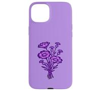 Custodia per iPhone 15 Plus Viola Crepuscolo Fiore di campo Lilla Botanico Floreale Nature Design