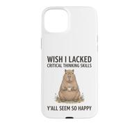 Custodia per iPhone 15 Plus Vorrei che mi mancassero le capacità di pensiero critico Capybara