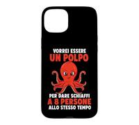 Custodia per iPhone 15 Plus Vorrei essere un polpo Umorismo marino