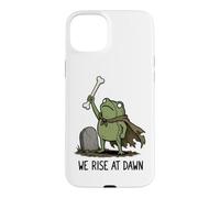 Custodia per iPhone 15 Plus We Rise At Dawn Season Spooky Frog Meme Zombie Halloween