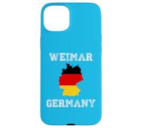 Custodia per iPhone 15 Plus Weimar Germania Vintage Bandiera Germania Mappa Design
