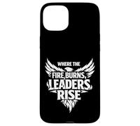 Custodia per iPhone 15 Plus Where the Fire Burns Leaders Rise Scouting Campfire Camping