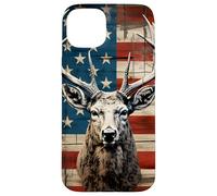 Custodia per iPhone 15 Plus Whitetail Deer Buck Hunting Vintage Hunter American USA