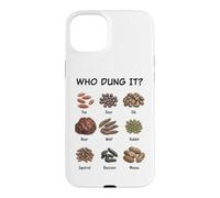 Custodia per iPhone 15 Plus Who Dung It? Funny Animal Droppings Nature Diagram Detective
