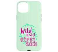 Custodia per iPhone 15 Plus Wild Heart Gypsy Soul Boho Mountain Nature Design