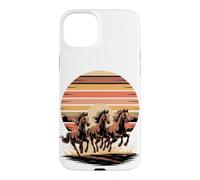 Custodia per iPhone 15 Plus Wild Horses Running Free Equestrian Horse Lover