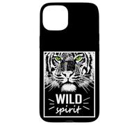 Custodia per iPhone 15 Plus Wild Spirit Tiger Quotes Summer Illustration Graphic Design