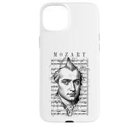 Custodia per iPhone 15 Plus Wolfgang Amadeus Mozart Spartito Classico Note Vintage