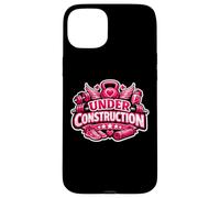 Custodia per iPhone 15 Plus Womens Under Construction Gym Workout Excercise Girl Citazione
