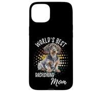 Custodia per iPhone 15 Plus World's Best Dachshund Mom Wire Haired Dog Doxie Mom