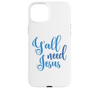 Custodia per iPhone 15 Plus Ya'll Need Jesus Easter Christian Church Uomini Donne Ragazzi Ragazza
