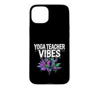 Custodia per iPhone 15 Plus Yoga Teacher Vibes Dripping Lotus Flower Aesthetic