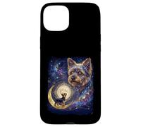 Custodia per iPhone 15 Plus Yorkshire Terrier Howling to the Moon Meme degli anni '90 Funny Dogs