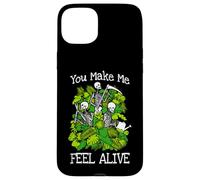 Custodia per iPhone 15 Plus You Make Me Feel Alive Plant Lover Scheletro Giardiniere gotico