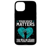 Custodia per iPhone 15 Plus Your Voice Matters Support Sexual Assault Awareness Gifts