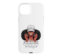 Custodia per iPhone 15 Plus Zodiac Cancer Inspired Afro Women White Grey Cap Black Girl