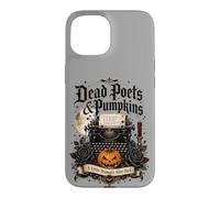 Custodia per iPhone 15 Poeti morti e zucche Poetcore Lettura Halloween