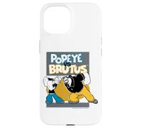 Custodia per iPhone 15 Popeye il marinaio uomo vs bruto bluto retrò fumetto