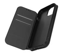 Custodia per iPhone 15 portafoglio funzione supporto video nera