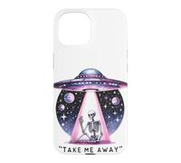 Custodia per iPhone 15 Portami via scheletro alieno UFO