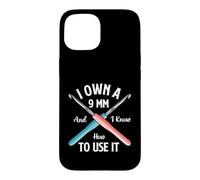 Custodia per iPhone 15 Possiedo un 9 mm e so come usarlo - uncinetto all'uncinetto