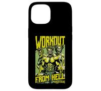 Custodia per iPhone 15 Poster divertente in palestra di Halloween con film horror zombie