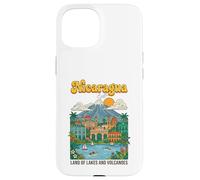 Custodia per iPhone 15 Poster retrò della terra dei laghi e dei vulcani del Nicaragua