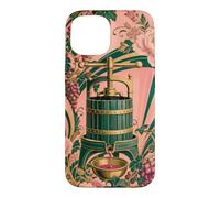 Custodia per iPhone 15 Pressa Vino Vintage Con Fiori Raccolto