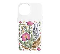 Custodia per iPhone 15 Pressed Wildflower Meadow Florist Botanical Art