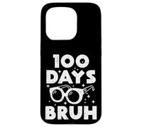 Custodia per iPhone 15 Pro 100 Days Bruh Occhiali da sole 100th Day Of School Meme Ragazze Bambini