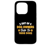 Custodia per iPhone 15 Pro 5 proprietari di cani su 4 parlano con i loro cani - Dog Mom Dog Dad