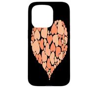 Custodia per iPhone 15 Pro A Heart Of Hearts Design Romantico Pastello Peach Shades