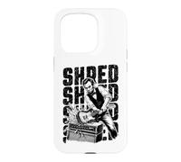 Custodia per iPhone 15 Pro Abraham Lincoln Chitarra Elettrica Smash Shred Chitarrista Musica