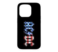 Custodia per iPhone 15 Pro AC/DC Old Glory Bandiera Americana Logo