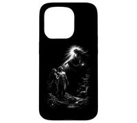 Custodia per iPhone 15 Pro Adamo ed Eva genesi creazione dio luce divina