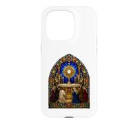 Custodia per iPhone 15 Pro Adorazione eucaristica Cattedrale gotica Mosaico Opera d'arte
