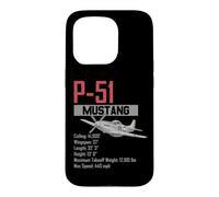 Custodia per iPhone 15 Pro Aereo da caccia americano P51 Mustang della seconda guerra
