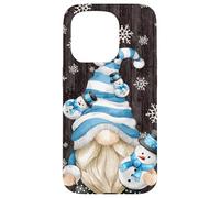 Custodia per iPhone 15 Pro Aesthetic Snowflake Pattern With Snowman And Winter Gnome