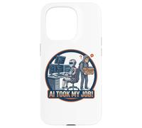 Custodia per iPhone 15 Pro AI Took My Job Programmatore Divertente Robot Umorismo