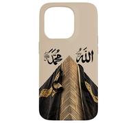 Custodia per iPhone 15 Pro Allah musulmano e profeta Maometto Nome Script arabo Islam