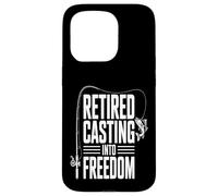 Custodia per iPhone 15 Pro Amante della pesca in pensione Casting in libertà